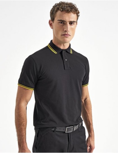 ASQ-AQ011-Mens Classic Fit Tipped Polo